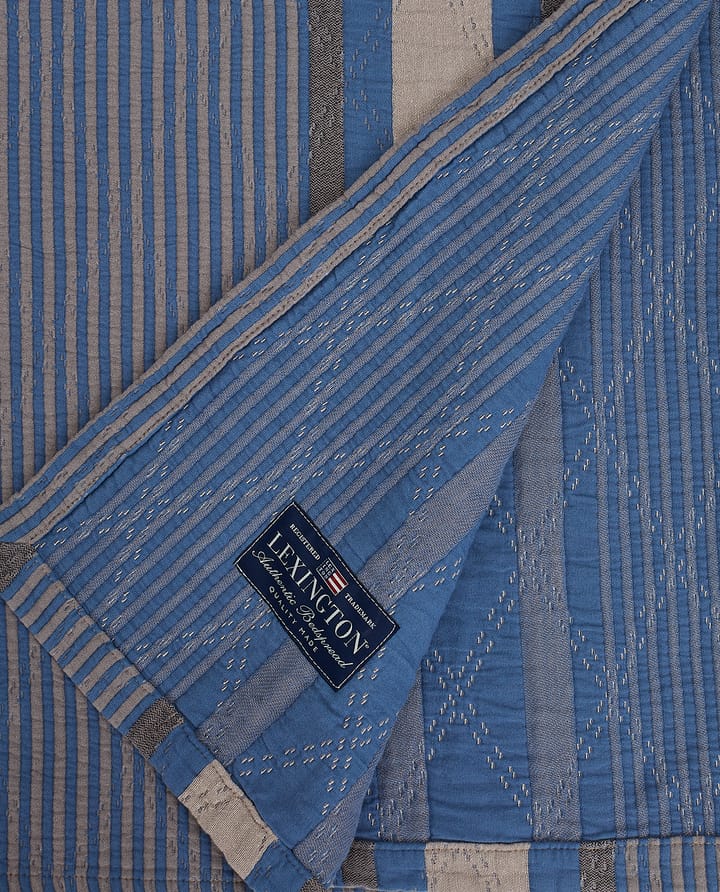Side Striped Soft Quilted sprei 160x240 cm, Blue Lexington