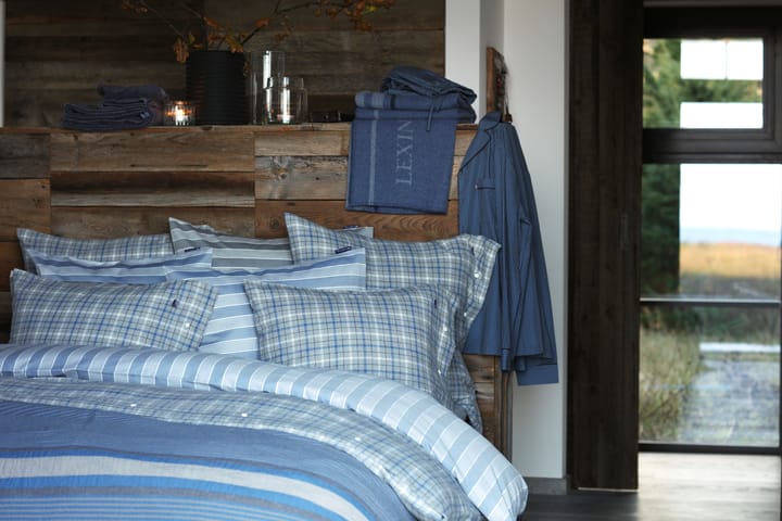Side Striped Soft Quilted sprei 160x240 cm, Blue Lexington