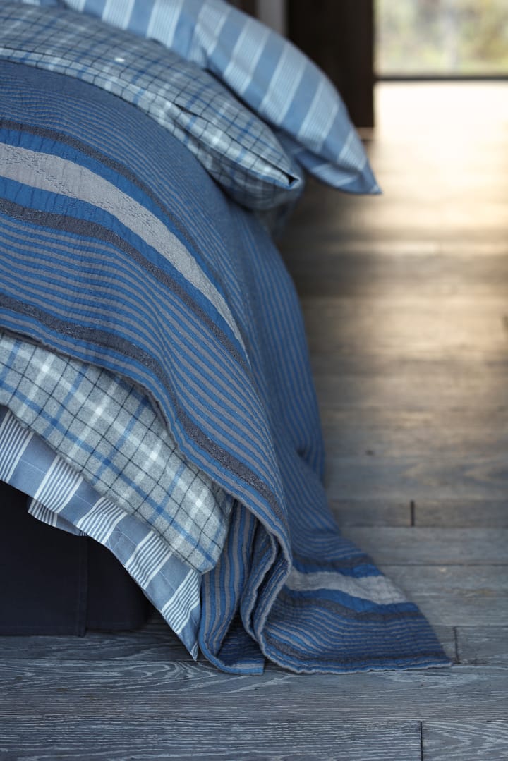 Side Striped Soft Quilted sprei 160x240 cm, Blue Lexington