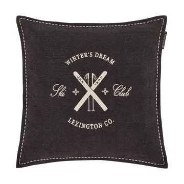Ski Club kussenhoes van biologisch katoen - Navy-Light beige, 50x50 cm - Lexington