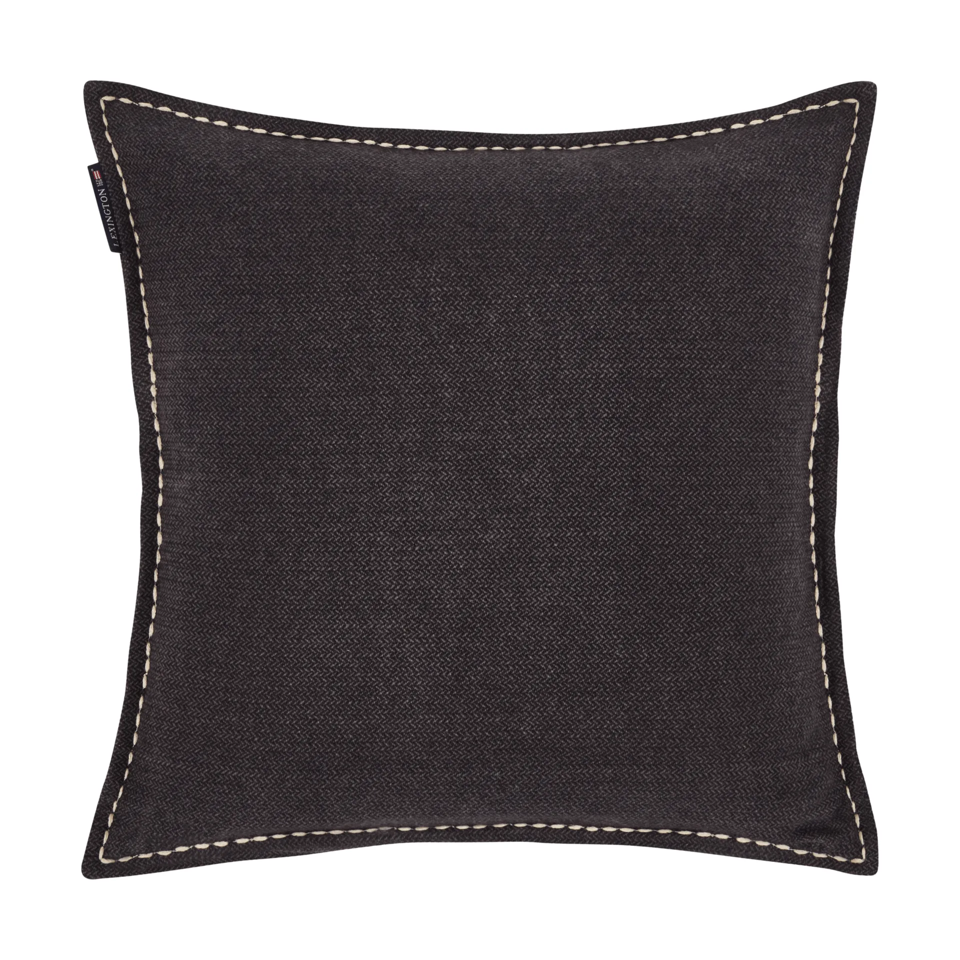 Ski Club kussenhoes van biologisch katoen, Navy-Light beige, 50x50 cm Lexington