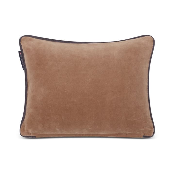 Ski Lodge Organic Cotton Velvet kussen 30x40 cm, Beige-dark gray Lexington