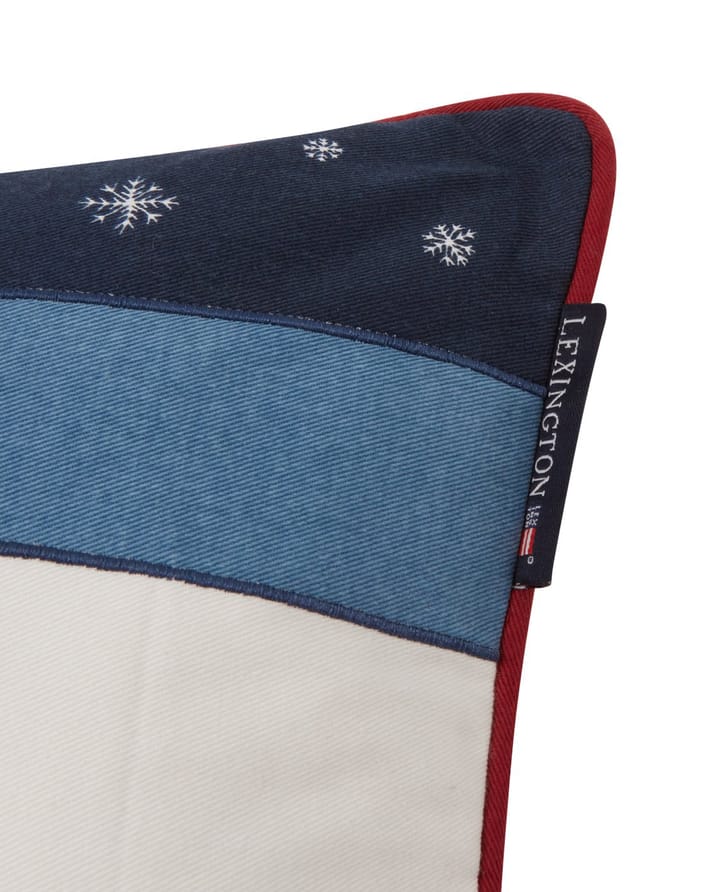 Skier Organic Cotton Twill kussen 30x40 cm, White-dark blue multi Lexington