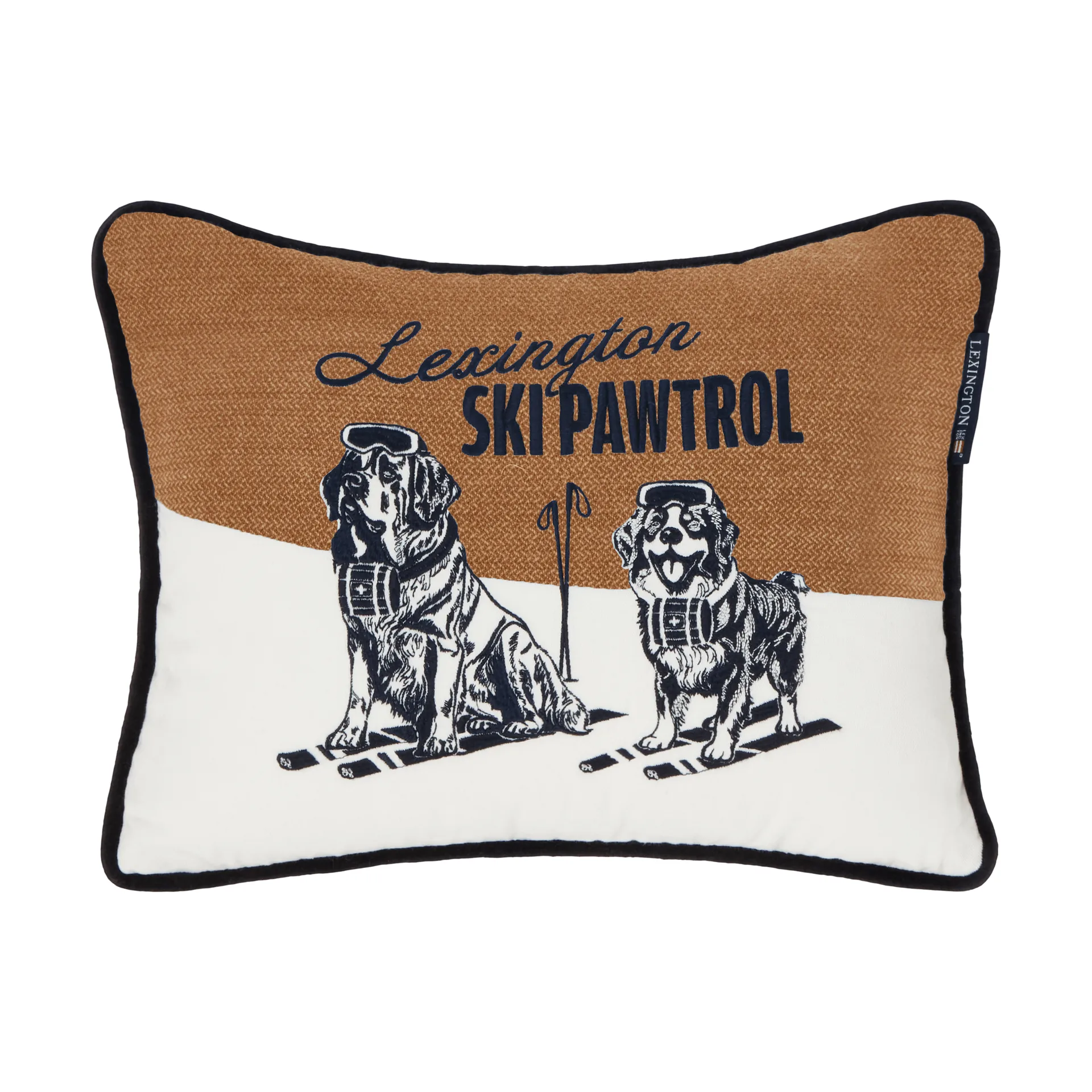 Skipawtrol sierkussen, Beige-white-navy, 40x30 cm Lexington