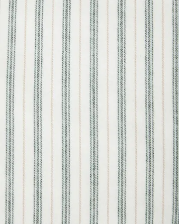Stripe cotton flannel kussensloop - White-green-beige, 50x60 cm - Lexington