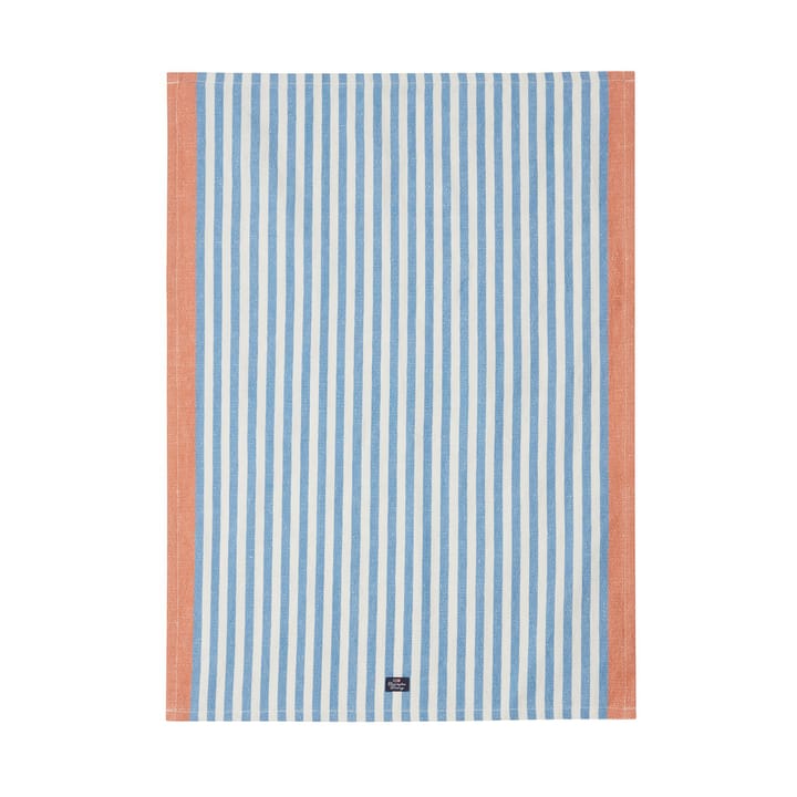 Striped Cotton Linen theedoek 50x70 cm, Blue Lexington
