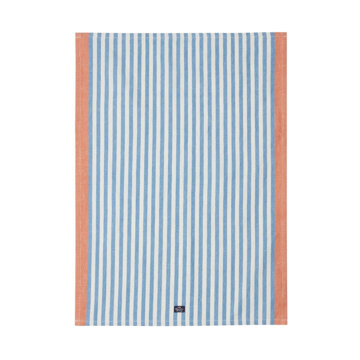 Striped Cotton Linen theedoek 50x70 cm - Blue - Lexington