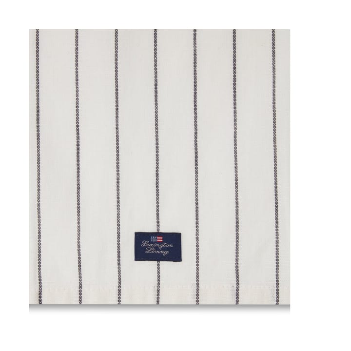 Striped Cotton Linen theedoek 50x70 cm, White Lexington