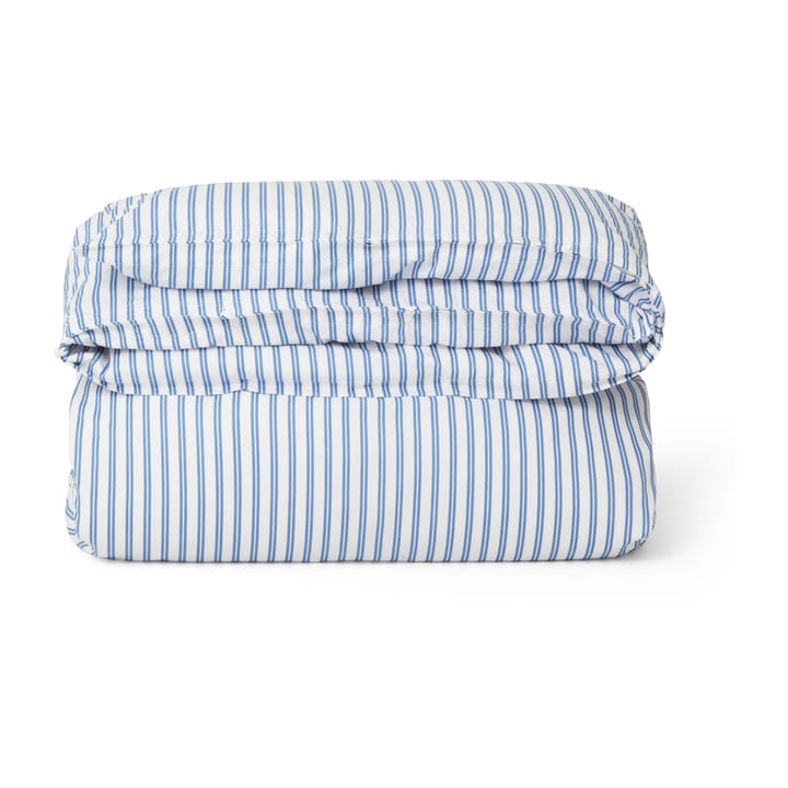 Striped Cotton Poplin dekbedovertrek 150x210 cm, Blauw Lexington