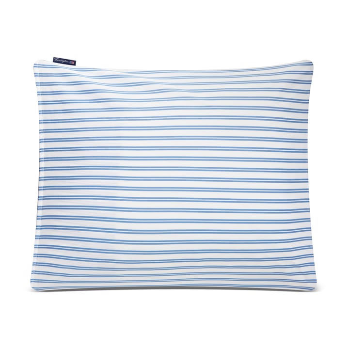 Striped Cotton Poplin kussensloop 50x60 cm - Blauw - Lexington