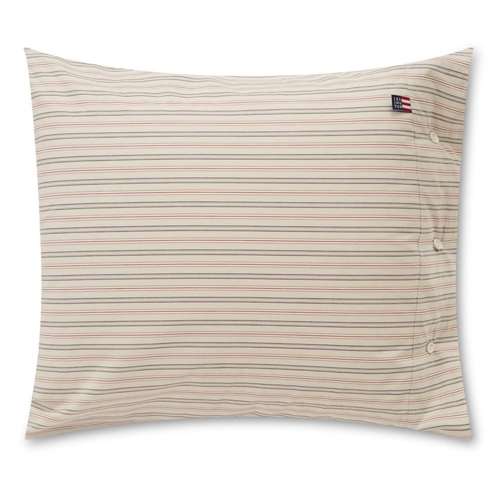 Striped Cotton Poplin kussensloop 50x60 cm - Light beige-multi - Lexington