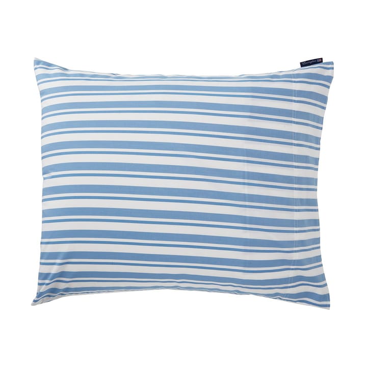 Striped Cotton Poplin kussensloop 50x60 cm - White-Blue - Lexington