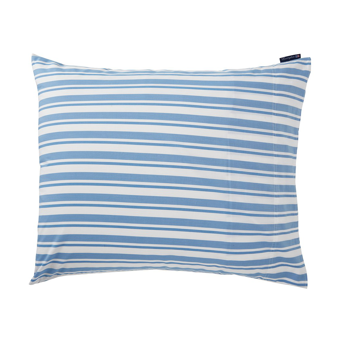 Lexington Striped Cotton Poplin kussensloop 50x60 cm White-Blue