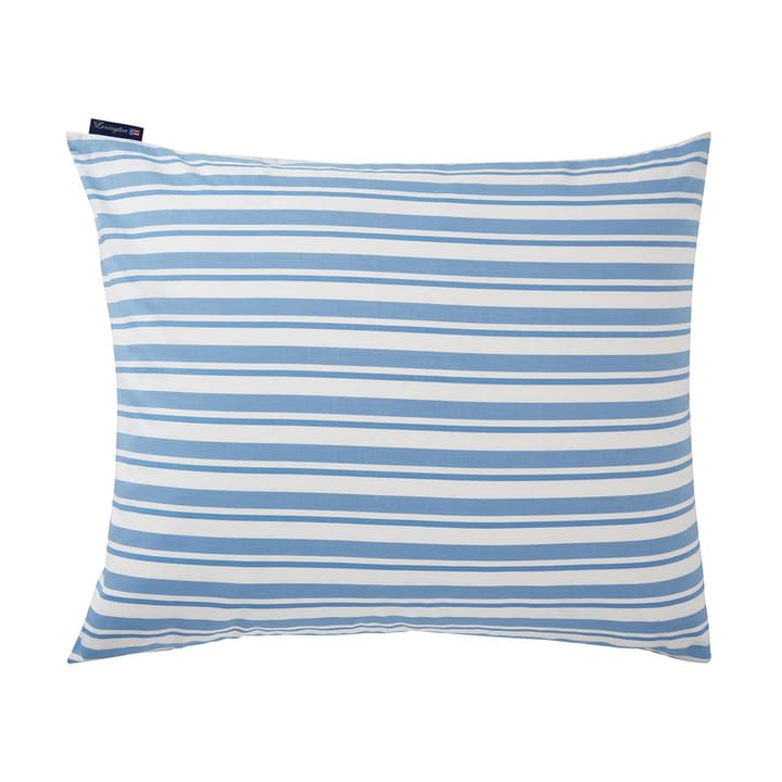 Striped Cotton Poplin kussensloop 50x60 cm, White-Blue Lexington