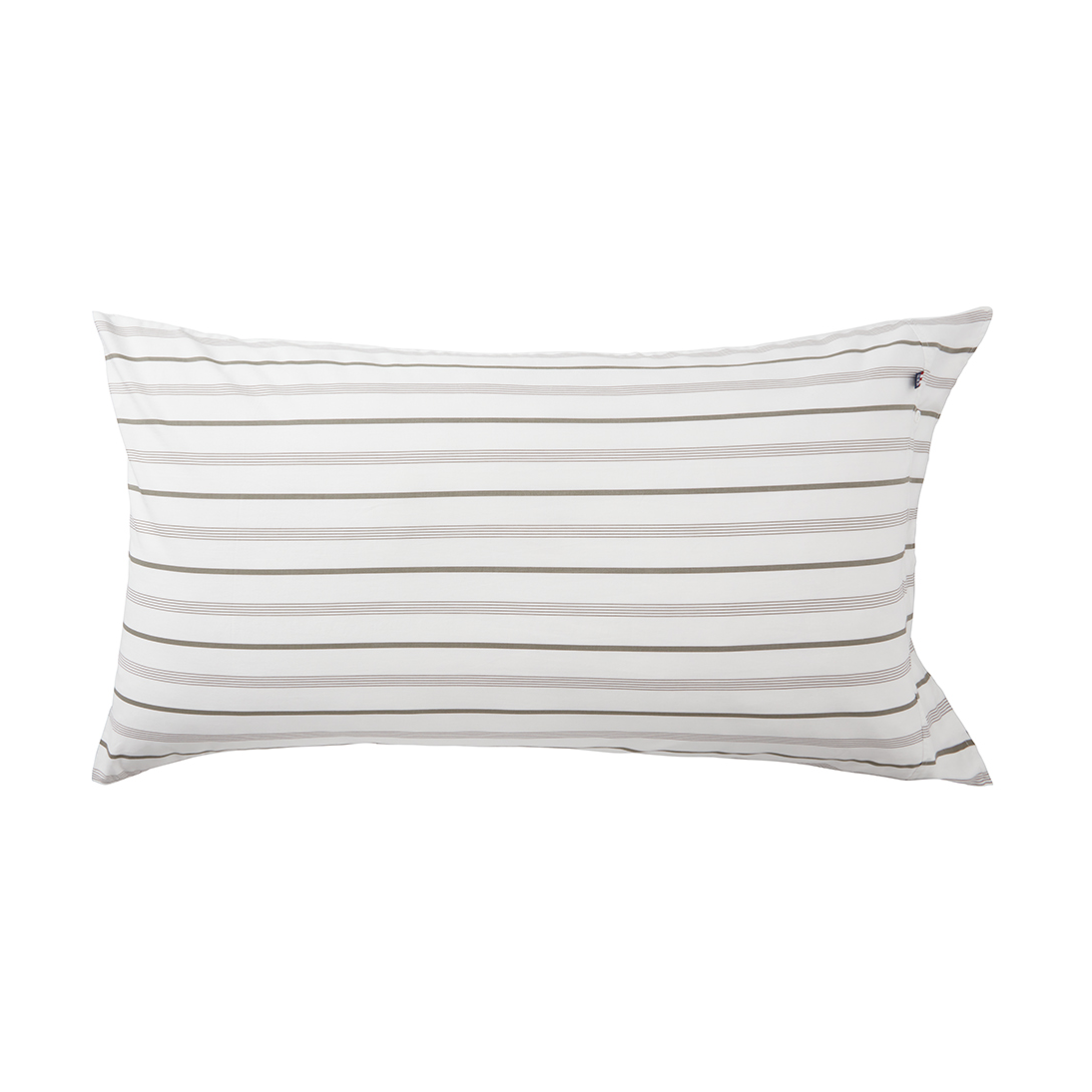 Lexington Striped Cotton Poplin kussensloop 50x90 cm White