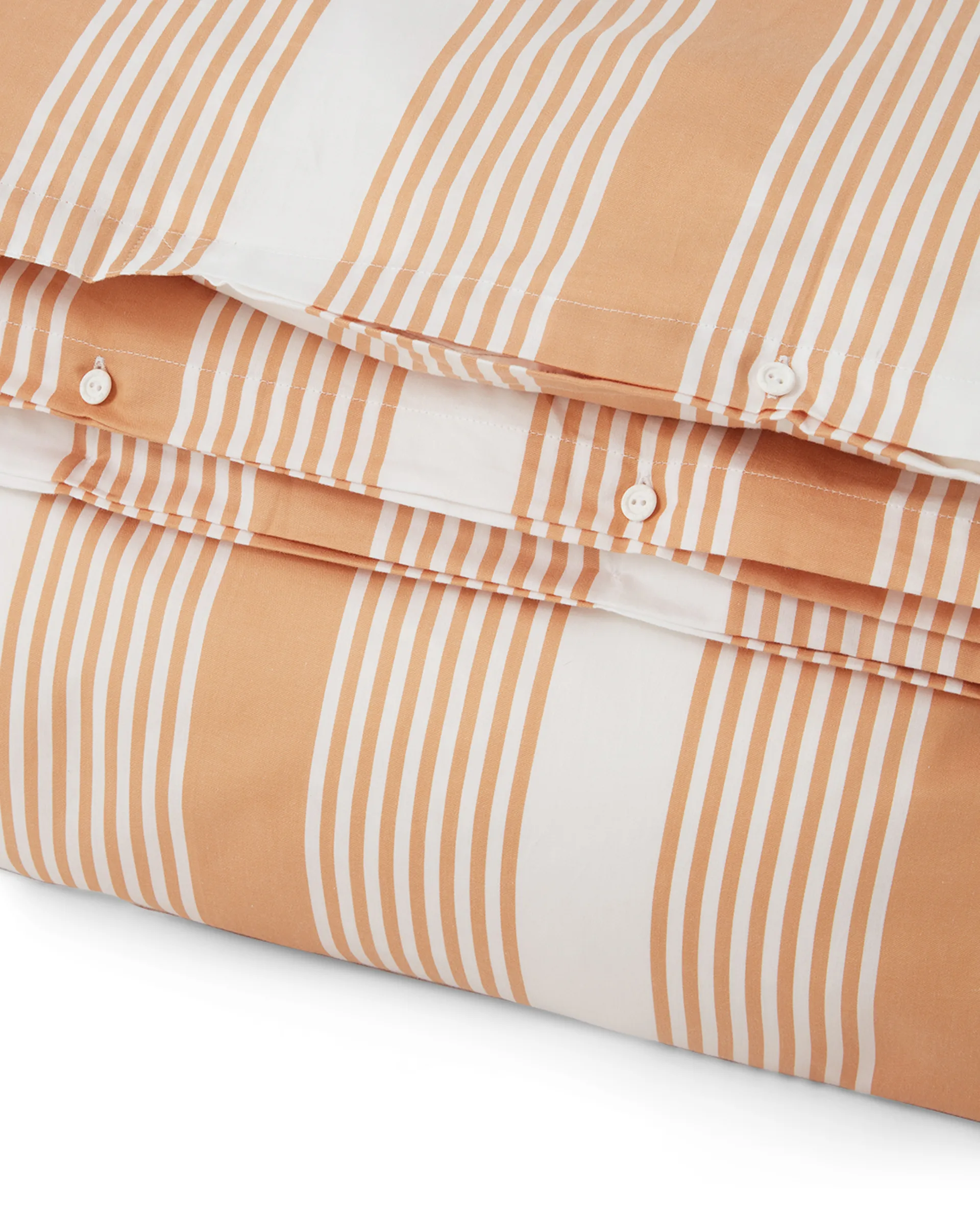 Striped Cotton Sateen dekbedovertrekset 150x210 cm, Beige-wit Lexington