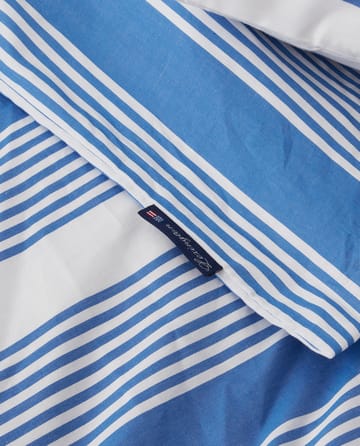 Striped Cotton Sateen dekbedovertrekset 150x210 cm - Blauw-wit - Lexington