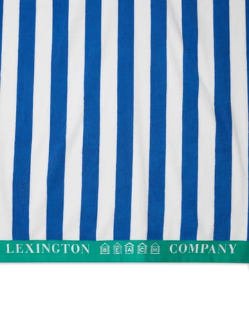 Striped Cotton Terry strandhanddoek 100x180 cm - Blauw-wit-groen - Lexington