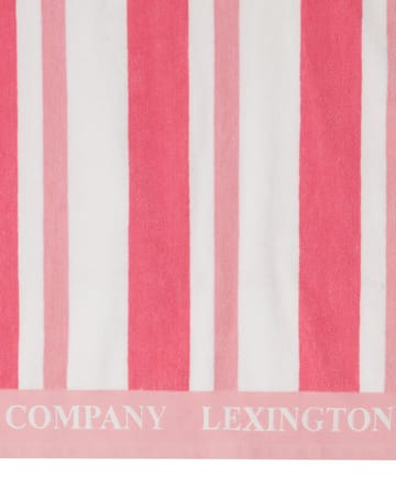 Striped Cotton Terry strandhanddoek 100x180 cm - Cerise - Lexington