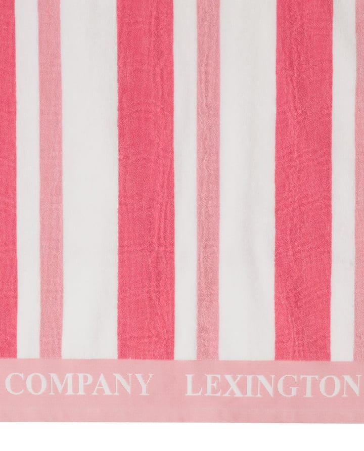 Striped Cotton Terry strandhanddoek 100x180 cm - Cerise - Lexington