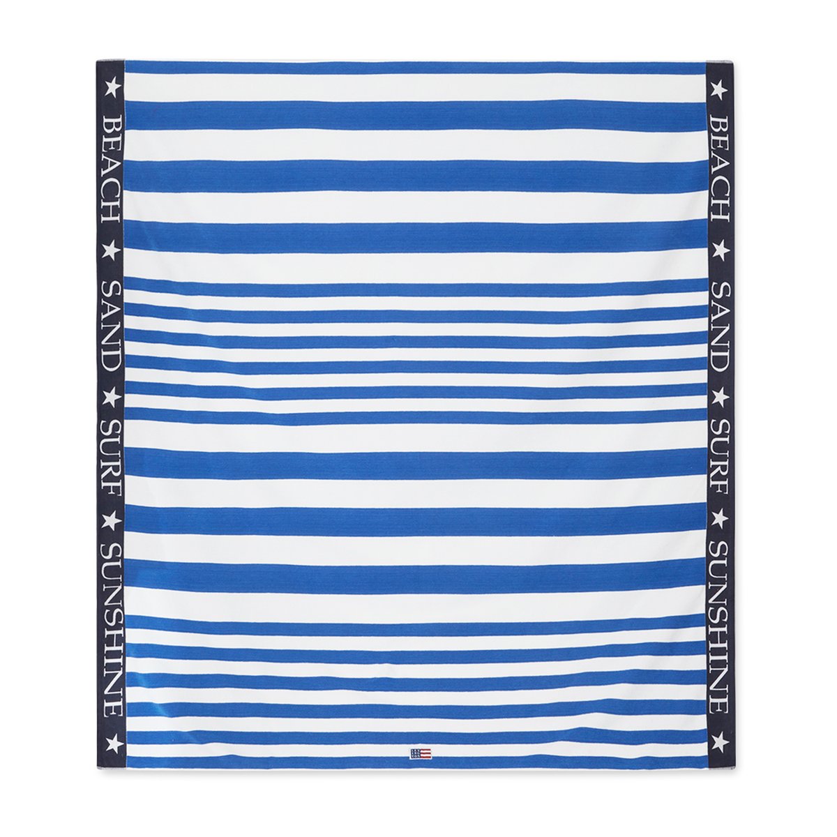 Lexington Striped Family strandhanddoek 200x180 cm Blauw-wit