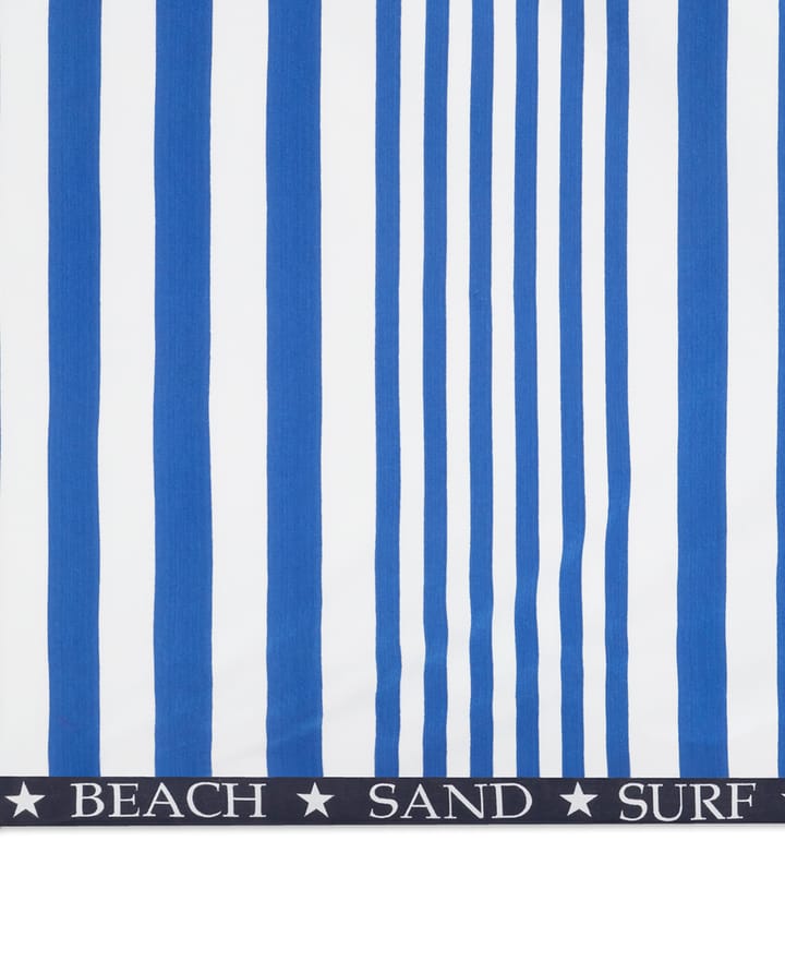 Striped Family strandhanddoek 200x180 cm - Blauw-wit - Lexington