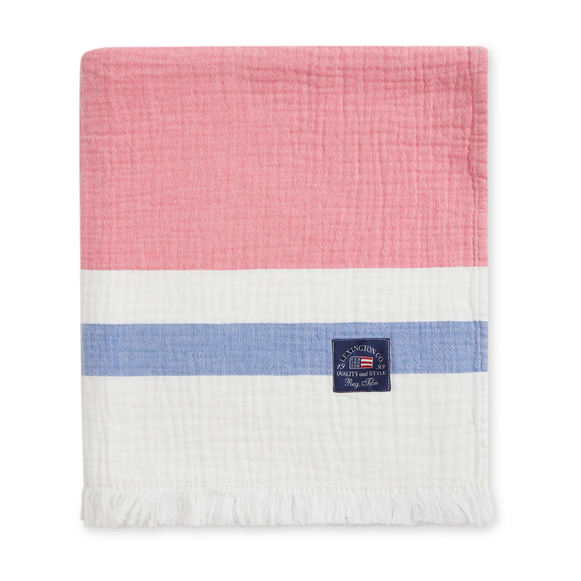 Striped gewafelde katoenen plaid 130x170 cm, Multi Lexington