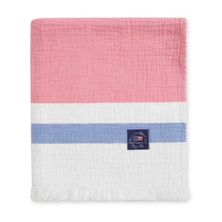 Striped gewafelde katoenen plaid 130x170 cm - Multi - Lexington