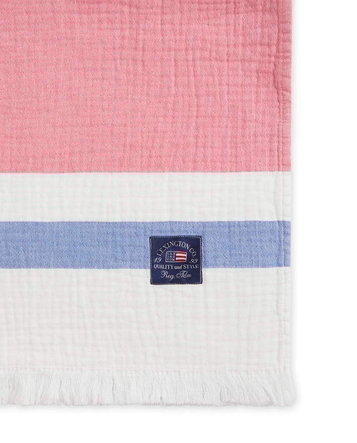 Striped gewafelde katoenen plaid 130x170 cm, Multi Lexington