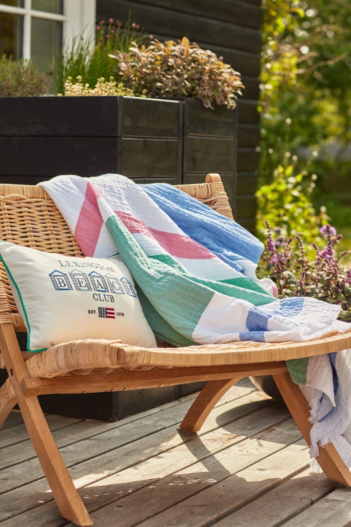 Striped gewafelde katoenen plaid 130x170 cm, Multi Lexington