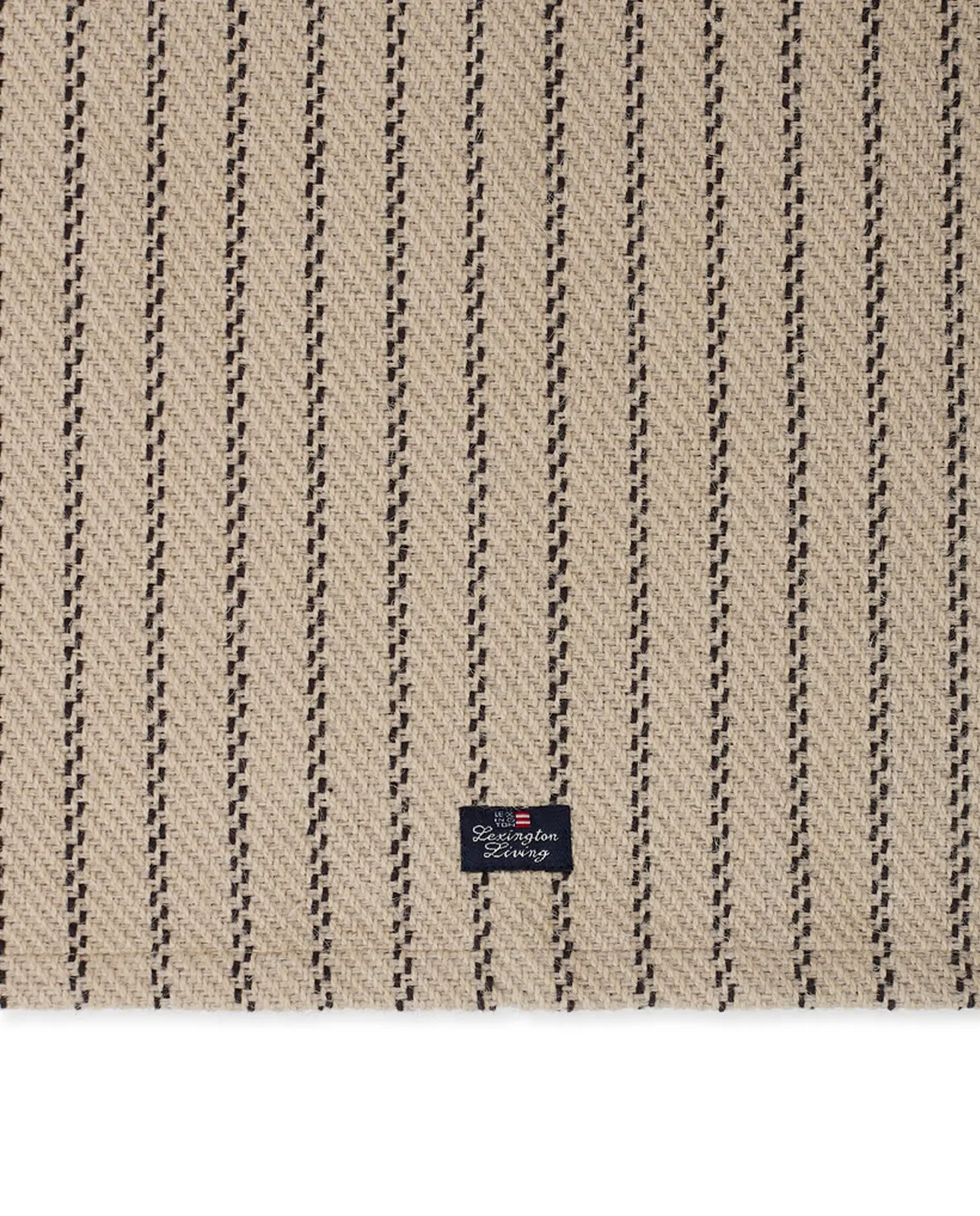Striped Jute Cotton placemat 40x50 cm, Beige-dark gray Lexington