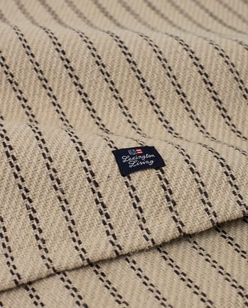 Striped Jute Cotton tafelloper 50x250 cm - Beige-dark gray - Lexington