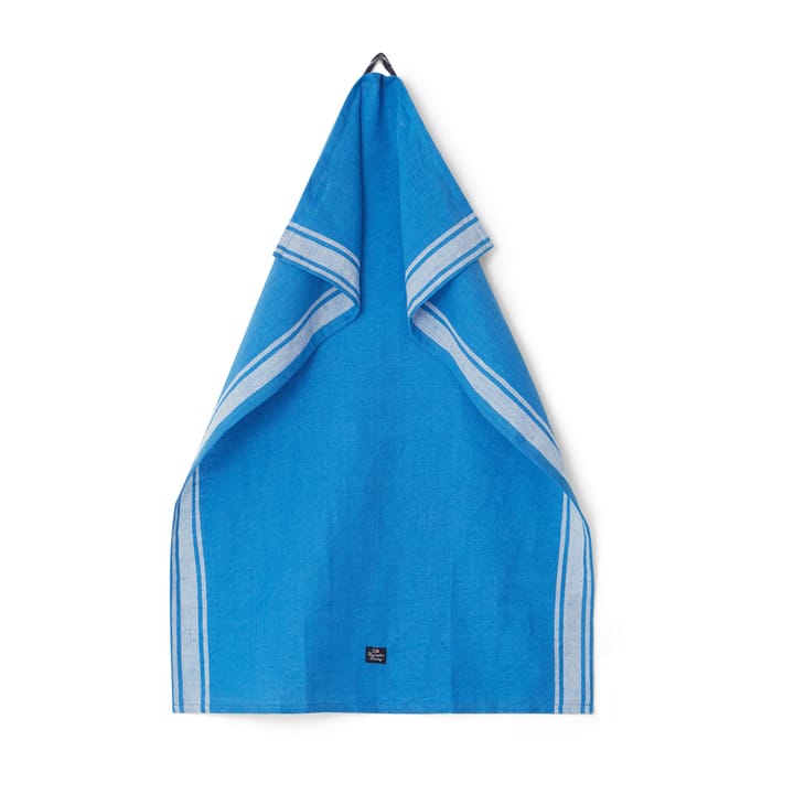 Striped Linen Cotton keukenhanddoek 50x70 cm - Blauw-wit - Lexington