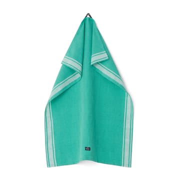 Striped Linen Cotton keukenhanddoek 50x70 cm - Groen-wit - Lexington