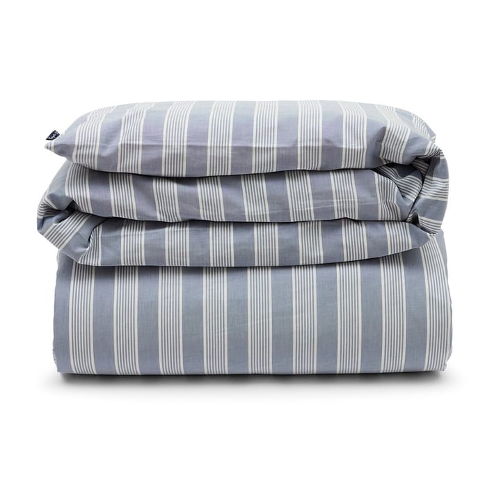 Striped Lyocell Cotton dekbedovertrek 150x210 cm - Blue-white - Lexington