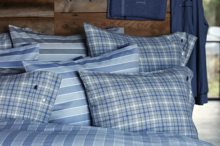 Striped Lyocell Cotton dekbedovertrek 150x210 cm, Blue-white Lexington