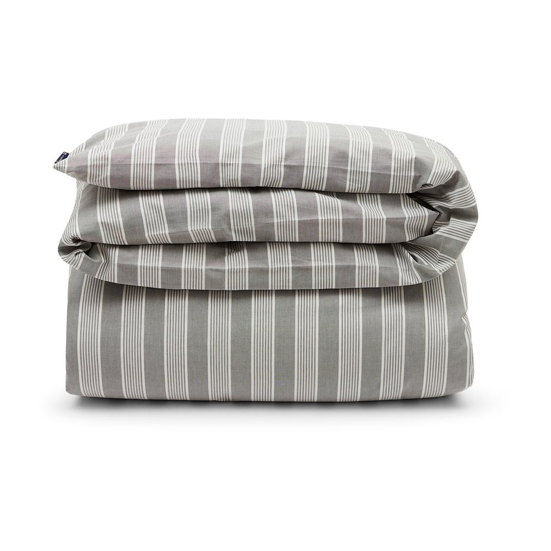 Lexington Striped Lyocell Cotton dekbedovertrek 150x210 cm Gray-white