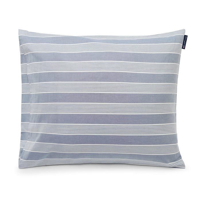 Striped Lyocell Cotton kussensloop 50x60 cm - Blue-white - Lexington