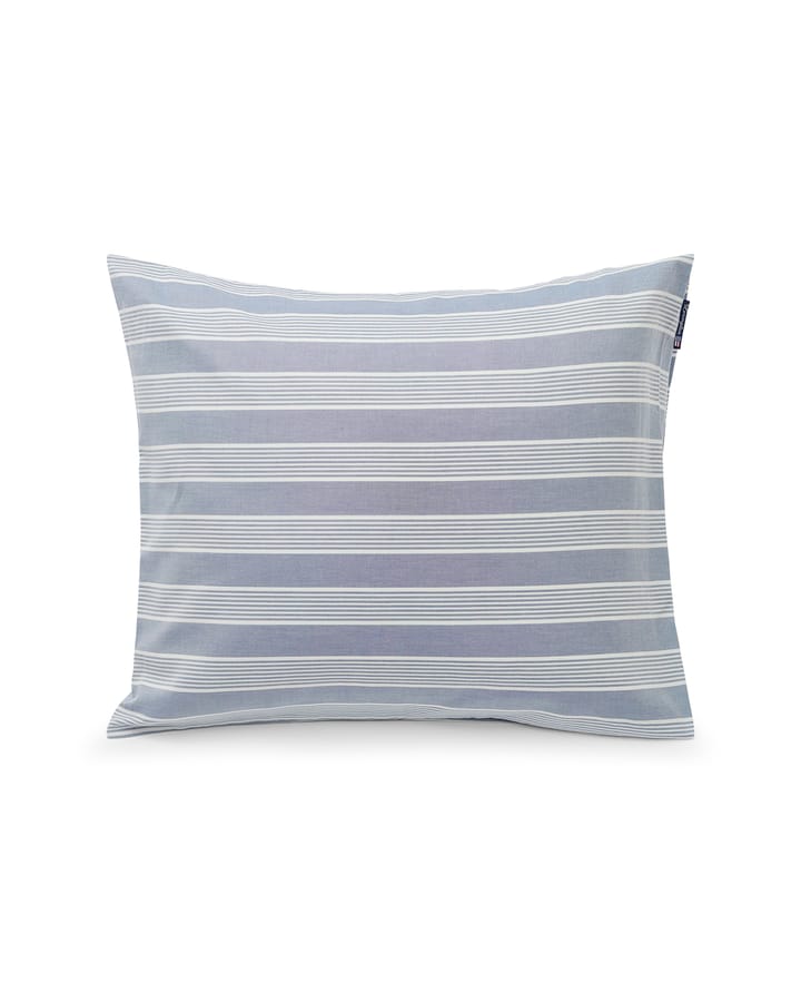 Striped Lyocell Cotton kussensloop 50x60 cm, Blue-white Lexington