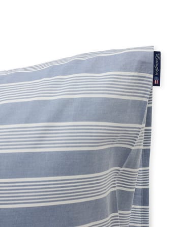 Striped Lyocell Cotton kussensloop 50x60 cm - Blue-white - Lexington
