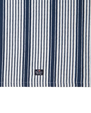 Striped org cotton theedoek 50x70 cm - Navy - Lexington