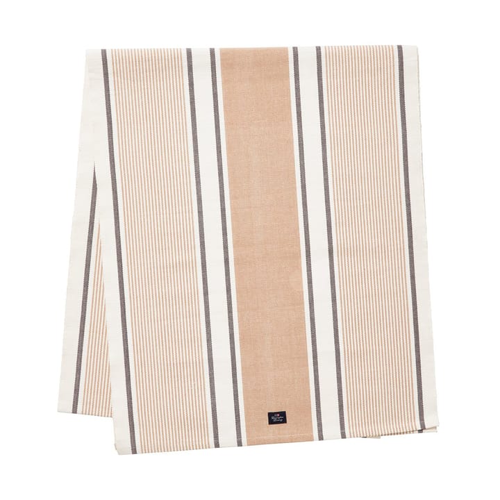 Striped Organic Cotton loper 50x250 cm - White-beige - Lexington
