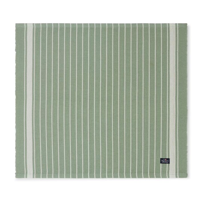 Striped Organic Cotton Rips placemat 50x250 cm - Green-white - Lexington