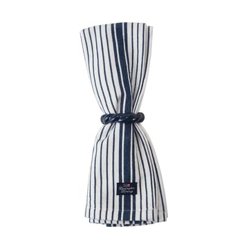 Striped Organic Cotton Servet 50x50 cm - Navy - Lexington