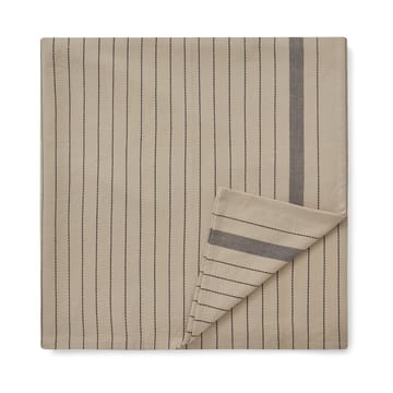 Striped Organic Cotton tafelkleed 150x250 cm - Beige-dark gray - Lexington