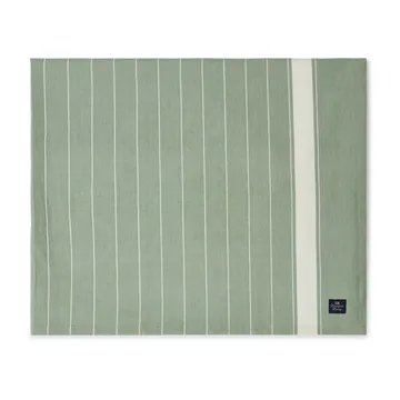 Striped Organic Cotton tafelkleed 150x250 cm - Green-white - Lexington