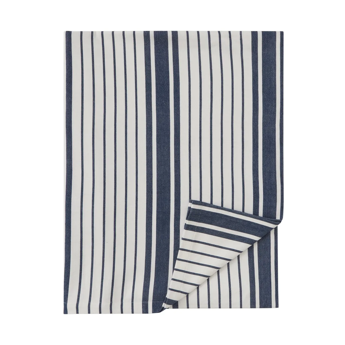 Striped Organic Cotton tafelkleed 150x250 cm, Navy Lexington