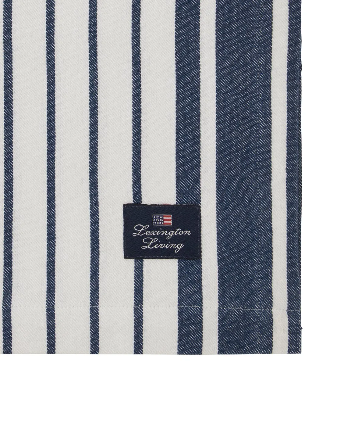 Striped Organic Cotton tafelkleed 150x250 cm, Navy Lexington