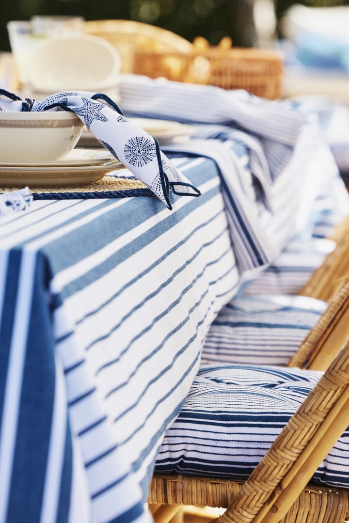 Striped Organic Cotton tafelkleed 150x250 cm, Navy Lexington