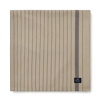 Striped Organic Cotton tafelkleed 150x350 cm - Beige-dark gray - Lexington